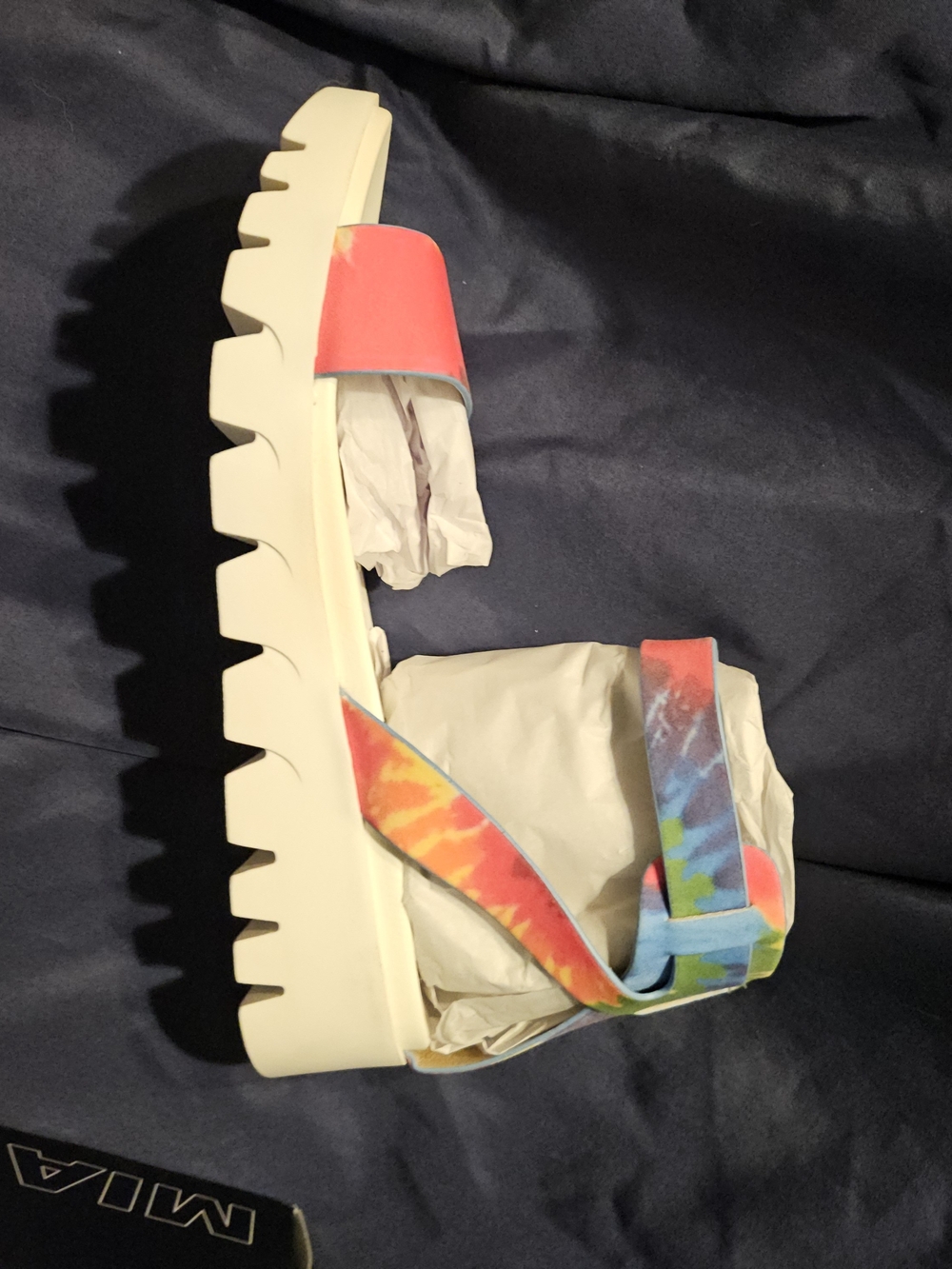 MIA Women’s Sandals Rainbow Accent NIB Size 8